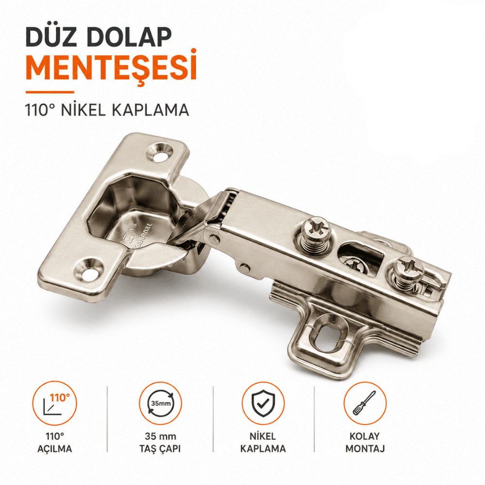 Compact Düz Dolap Menteşesi Frensiz Tas Menteşe